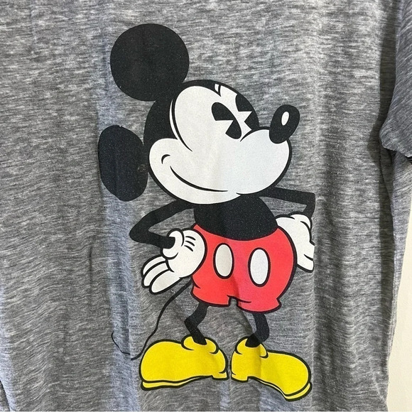 Disney Mickey Mouse Graphic Shirt Size XL Gray Short Sleeves Thin Lightweight - Picture 3 of 6